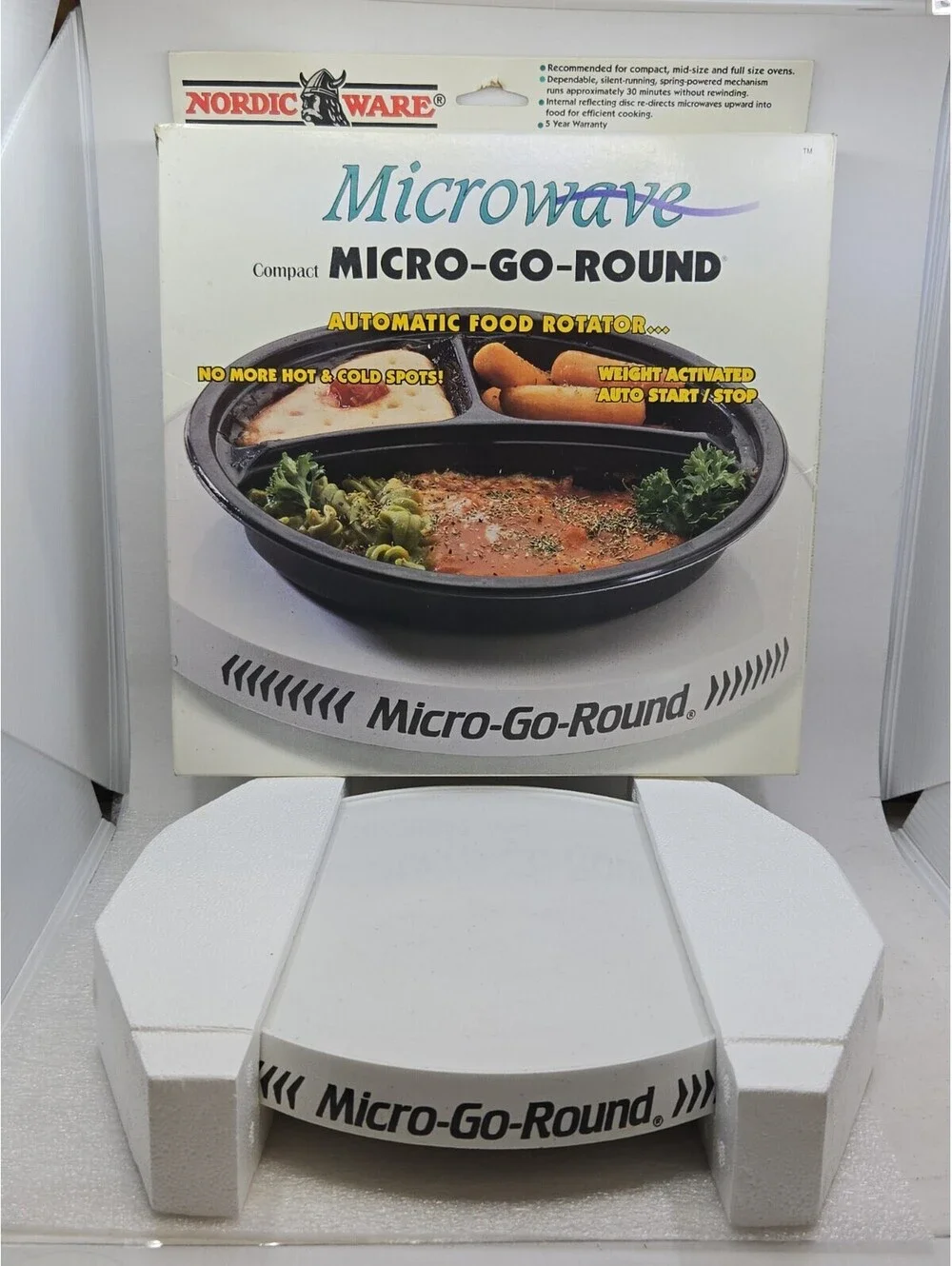 Vintage Nordic Ware Micro Go Round Plus Microwave Turntable Rotating Tray New
